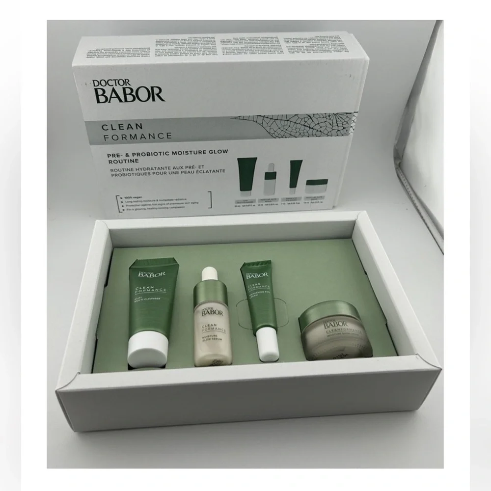 NIB Babor Cleanformance Pre- & Probiotic Moisture Glow Routine Travel Set - Picture 1 of 9